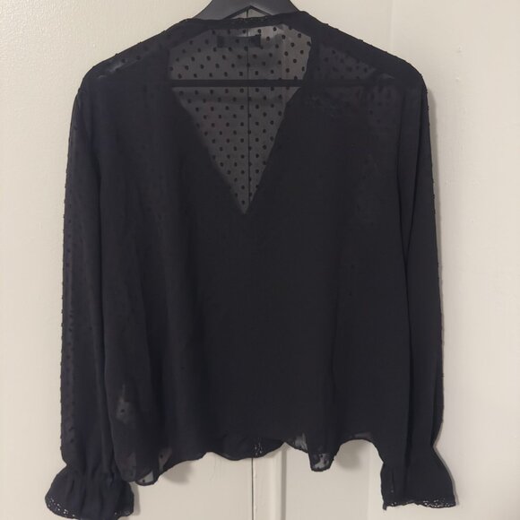 Zara TRF Collection Women's Blouse Size XL Black - Picture 4 of 4
